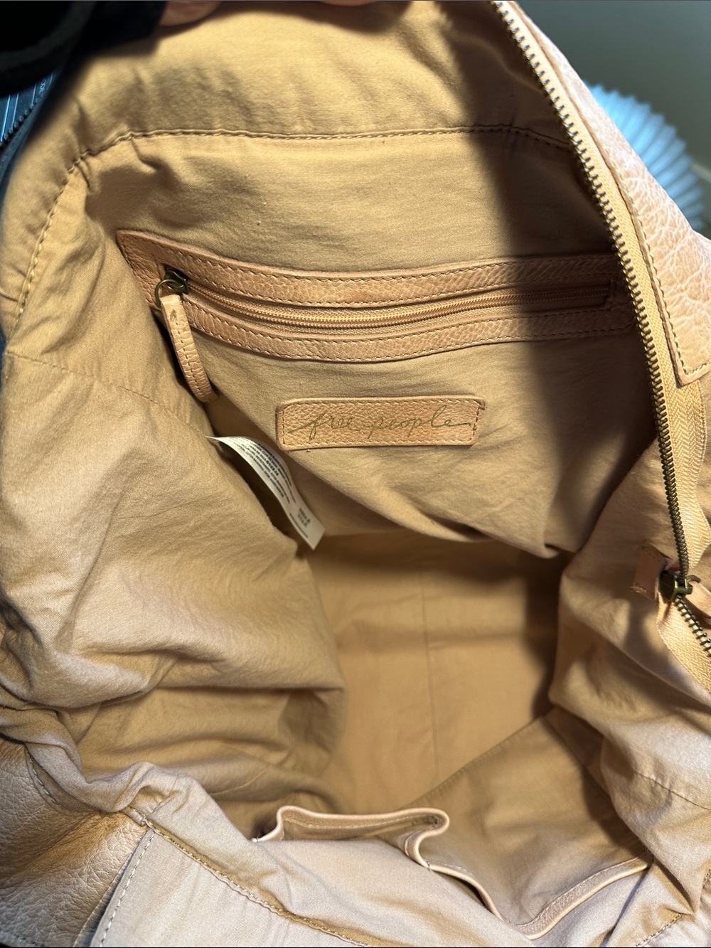 Free People Dusty Blush Leather Shoulder Tote - Picture 5 of 5